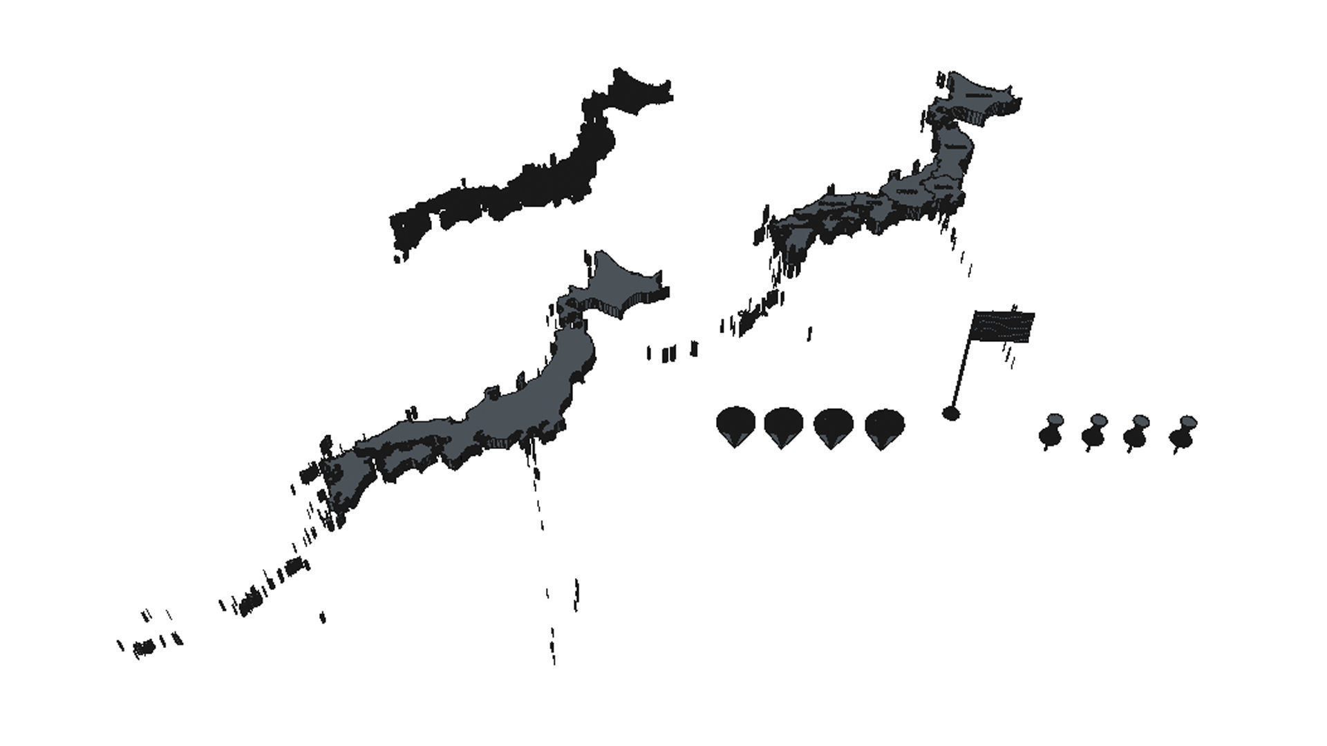 Japan Map Pack 3D model_7