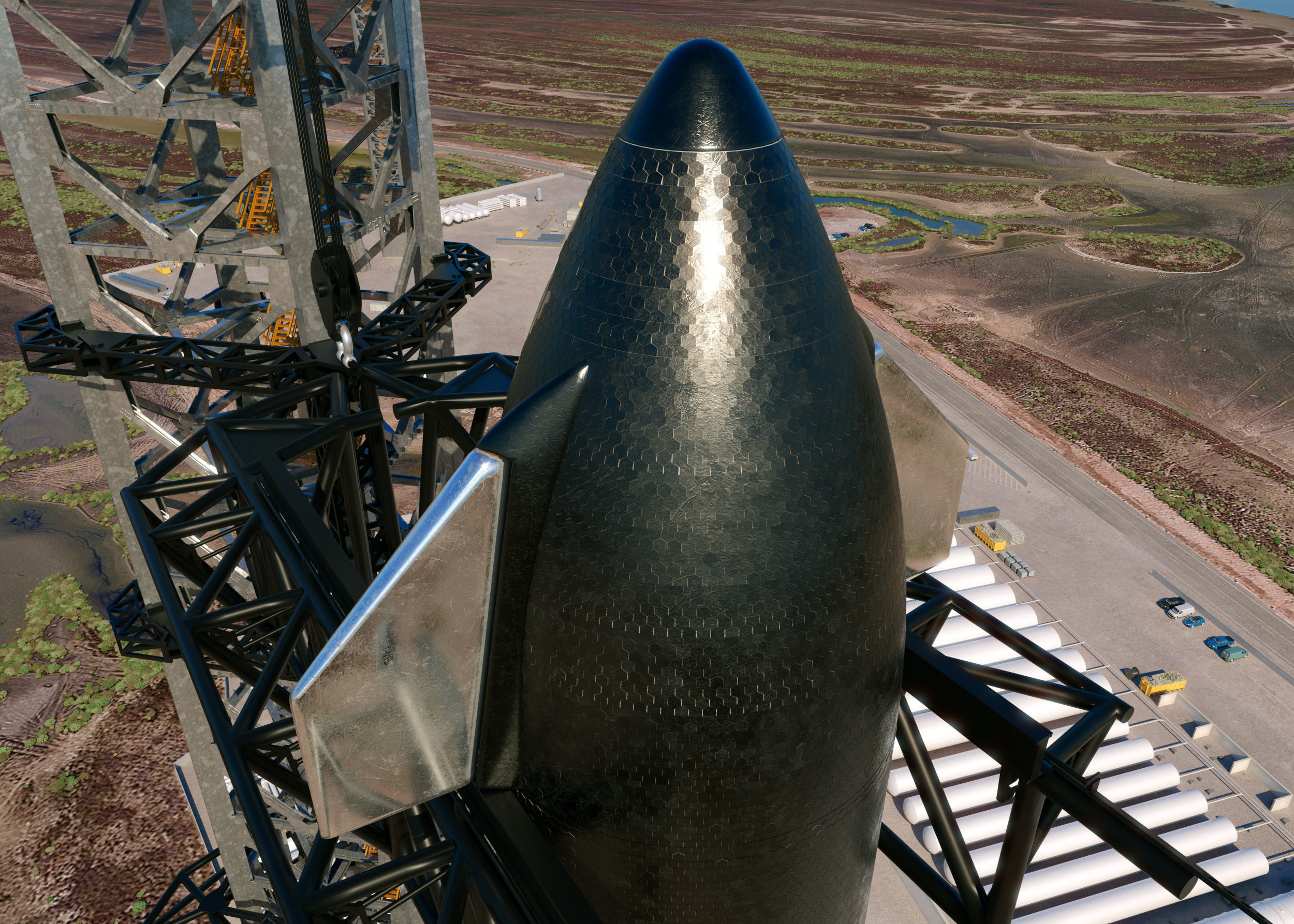 SpaceX Starbase Launch Facility 3D model_16