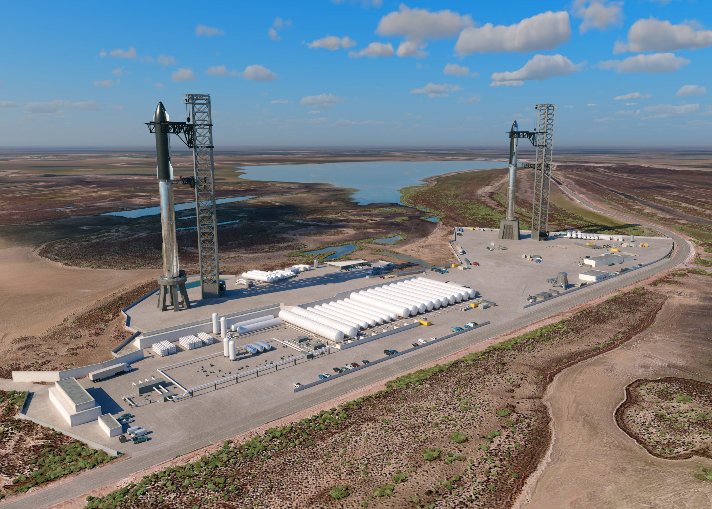 SpaceX Starbase Launch Facility 3D model_7