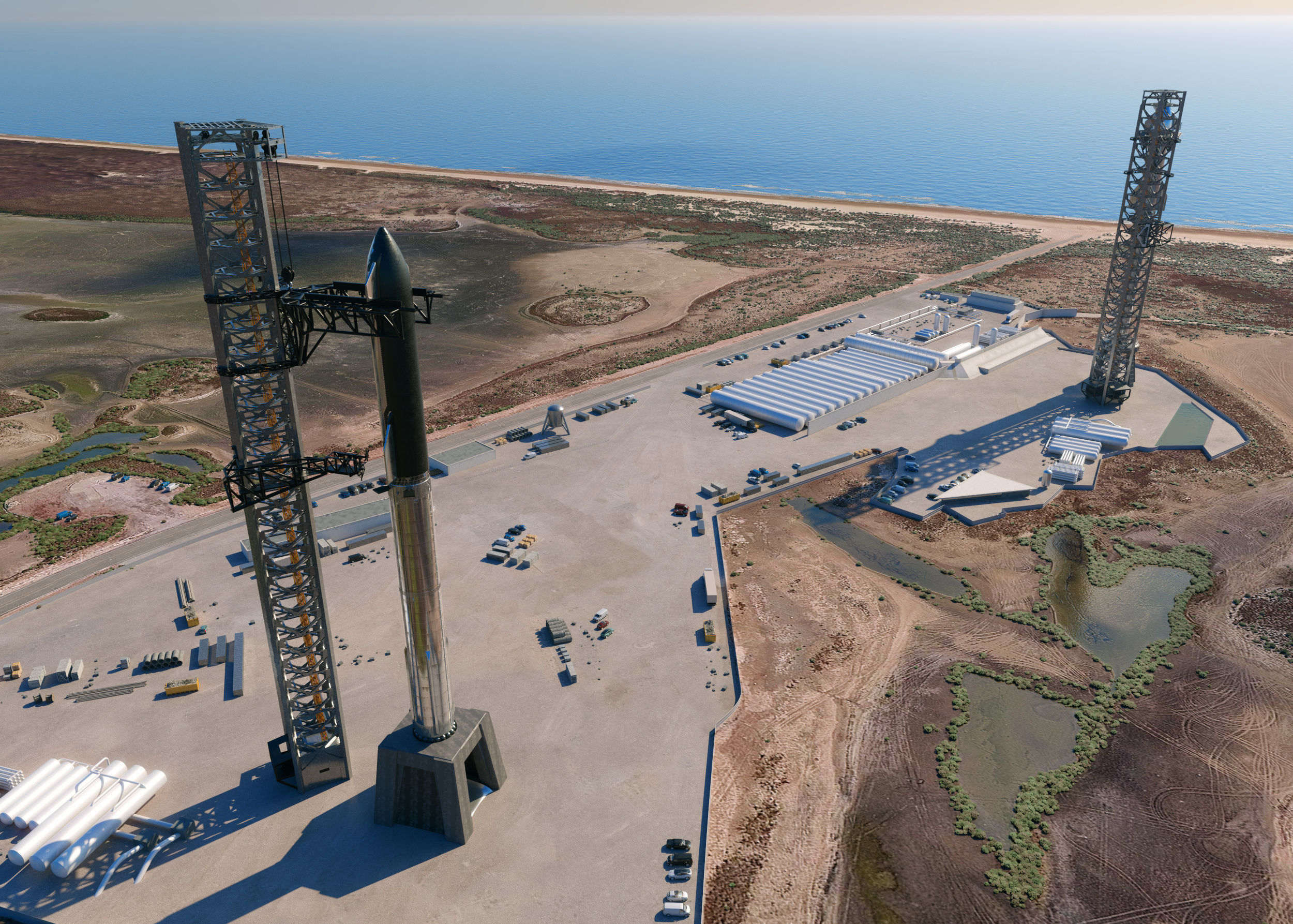 SpaceX Starbase Launch Facility 3D model_17