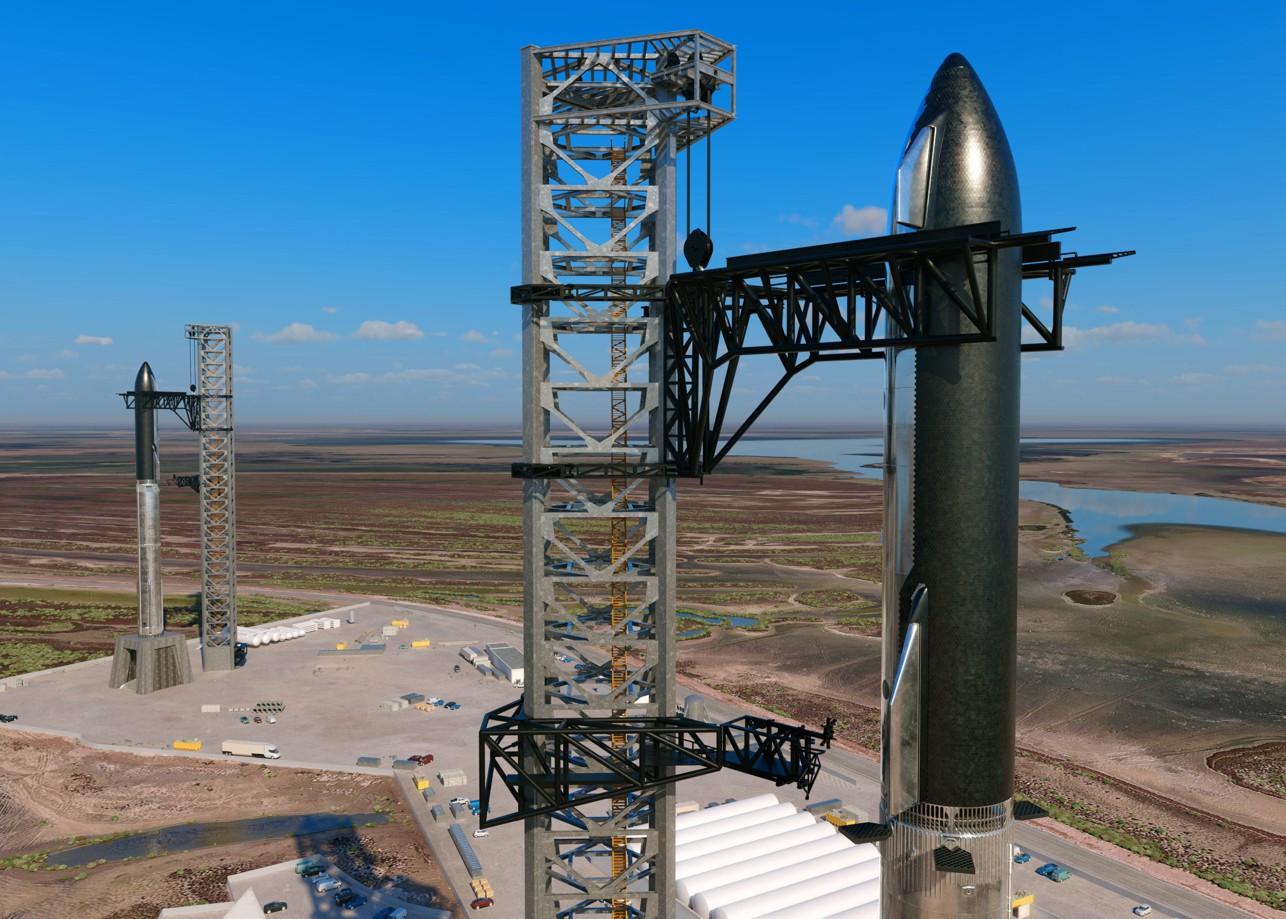 SpaceX Starbase Launch Facility 3D model_10