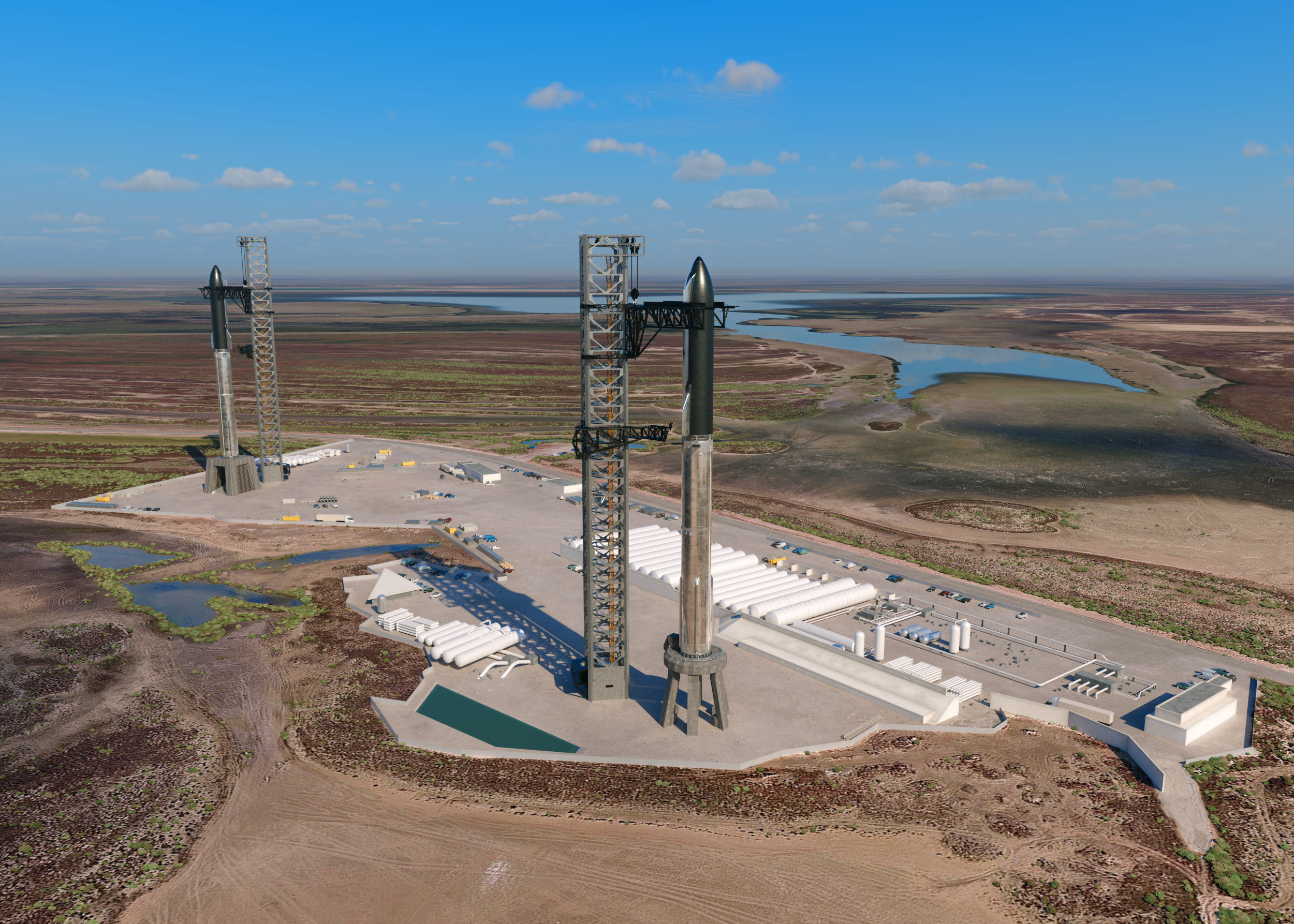 SpaceX Starbase Launch Facility 3D model_1