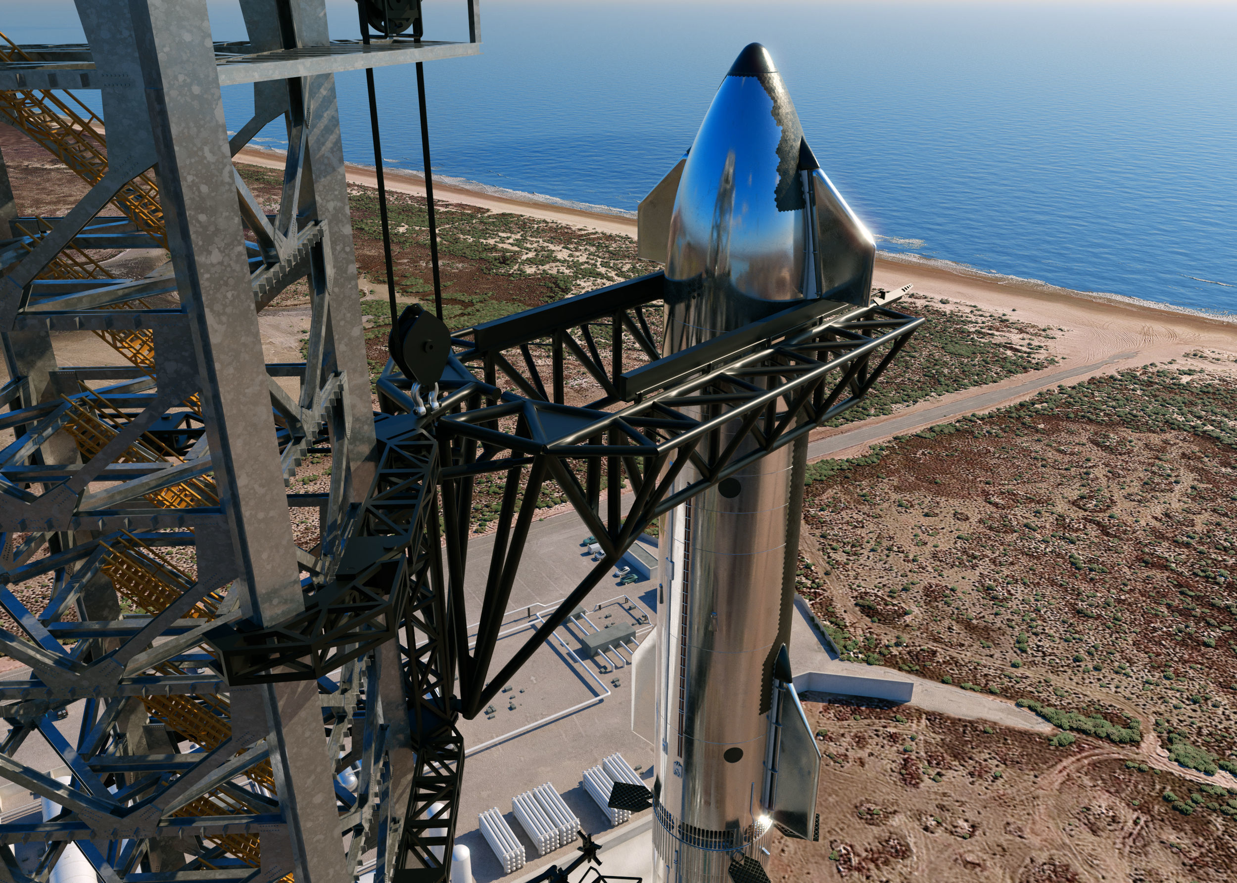 SpaceX Starbase Launch Facility 3D model_11