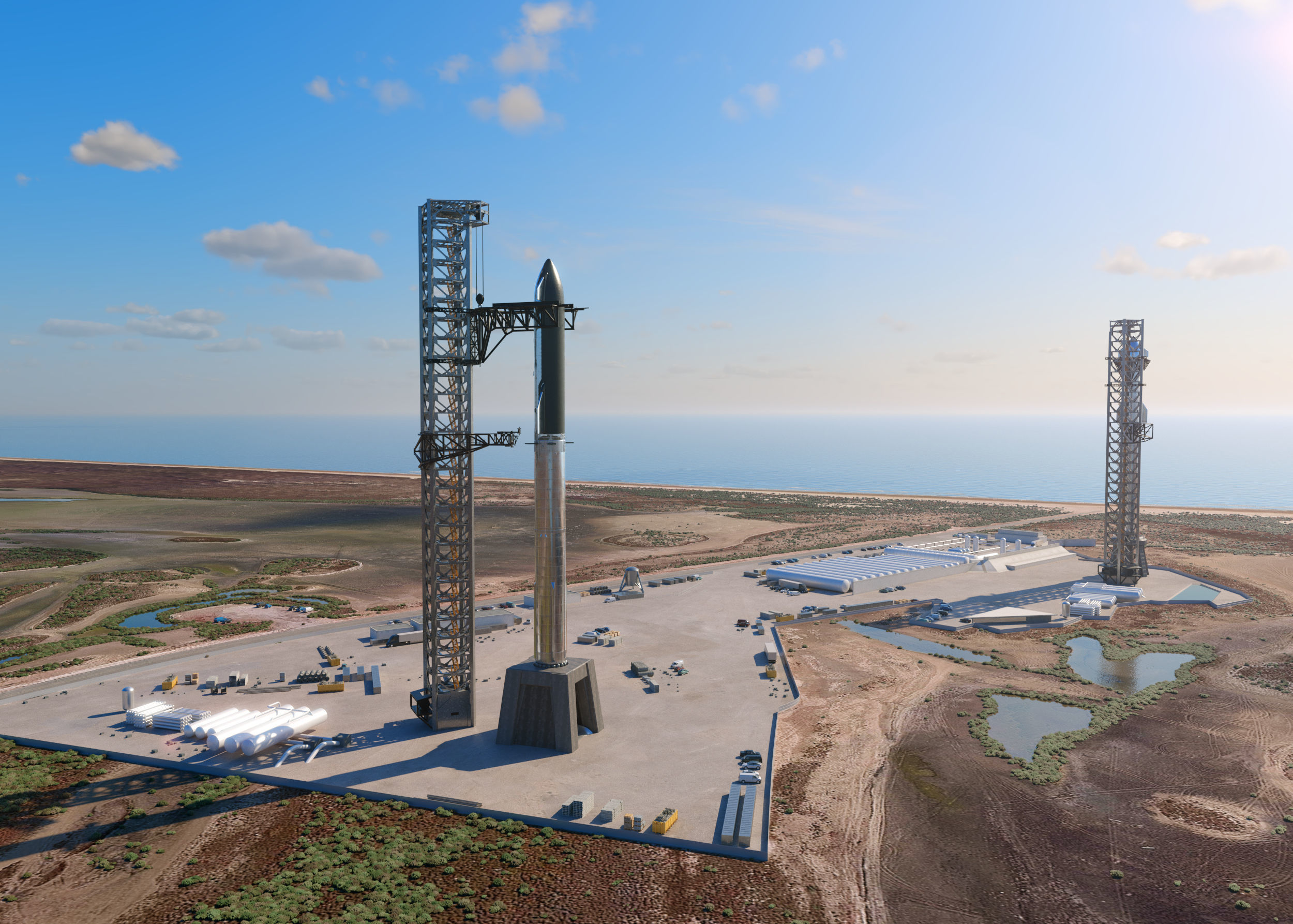 SpaceX Starbase Launch Facility 3D model_2