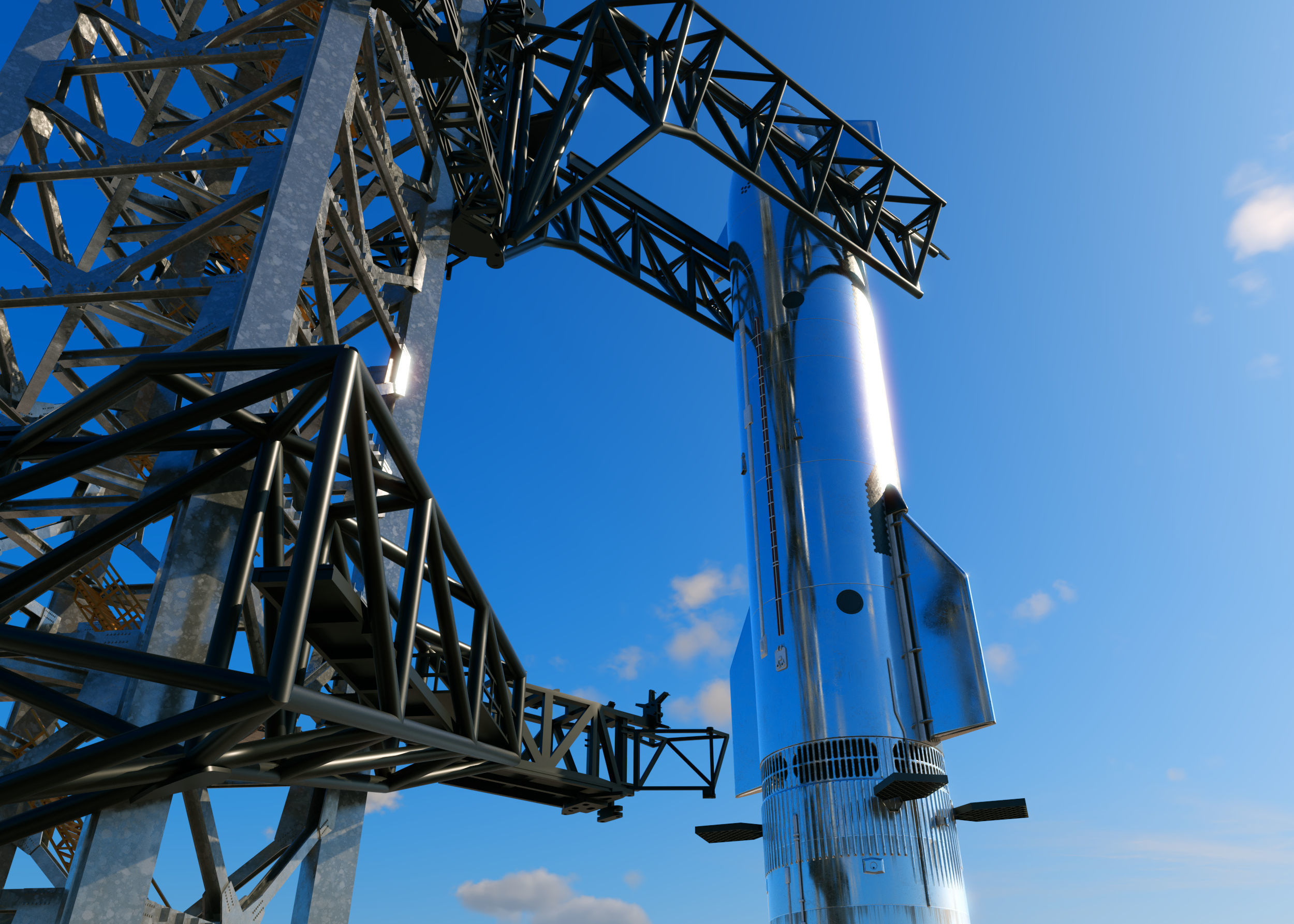 SpaceX Starbase Launch Facility 3D model_3