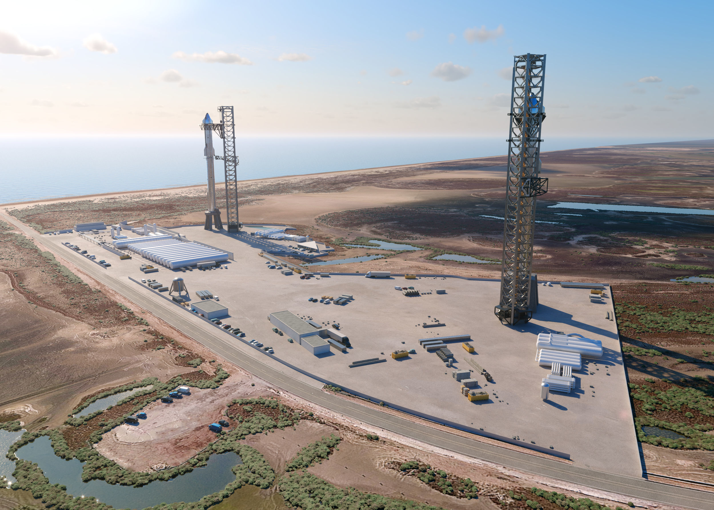 SpaceX Starbase Launch Facility 3D model_6