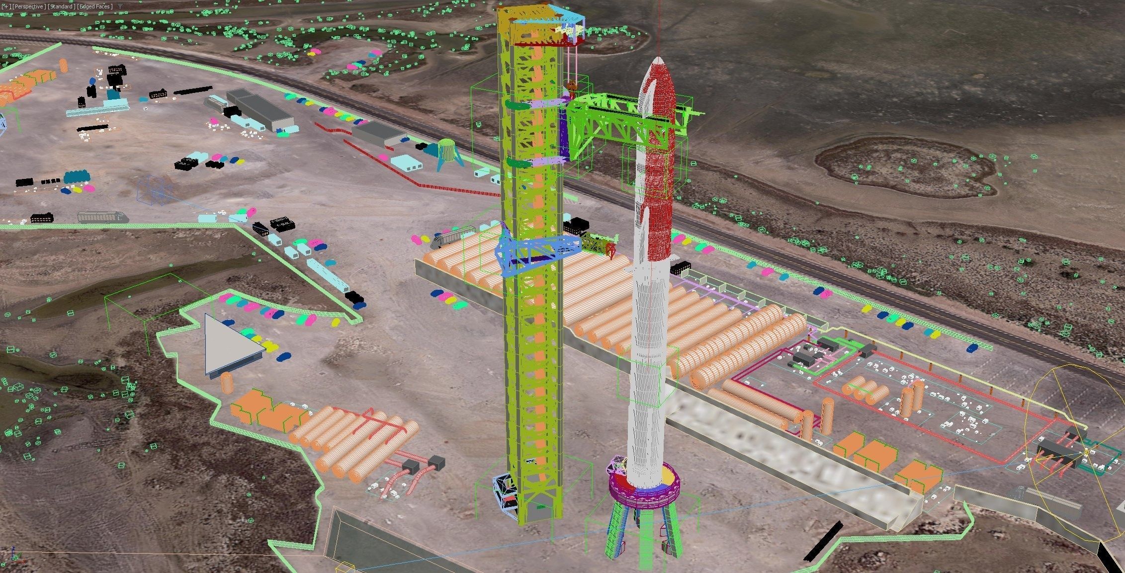 SpaceX Starbase Launch Facility 3D model_23