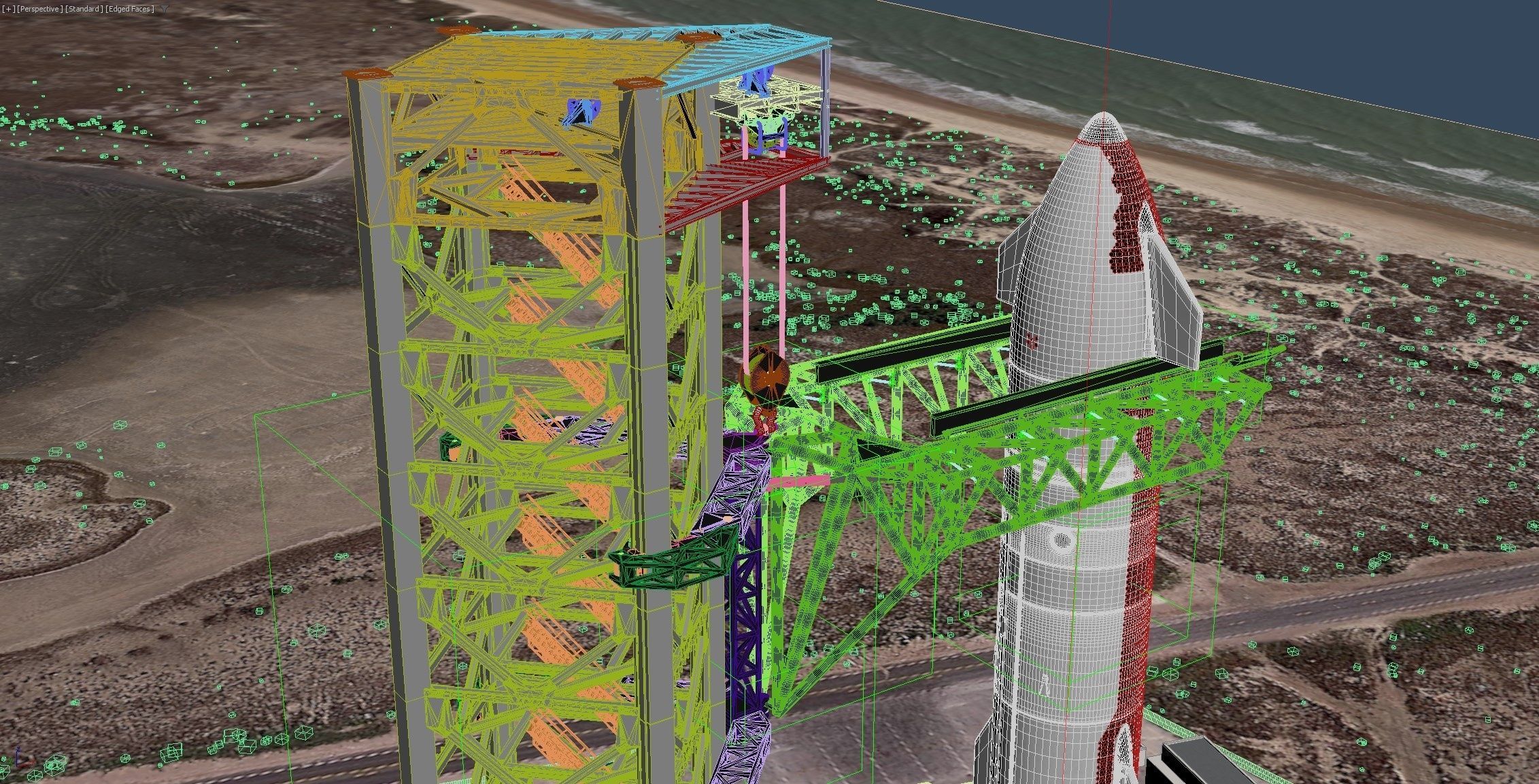 SpaceX Starbase Launch Facility 3D model_25