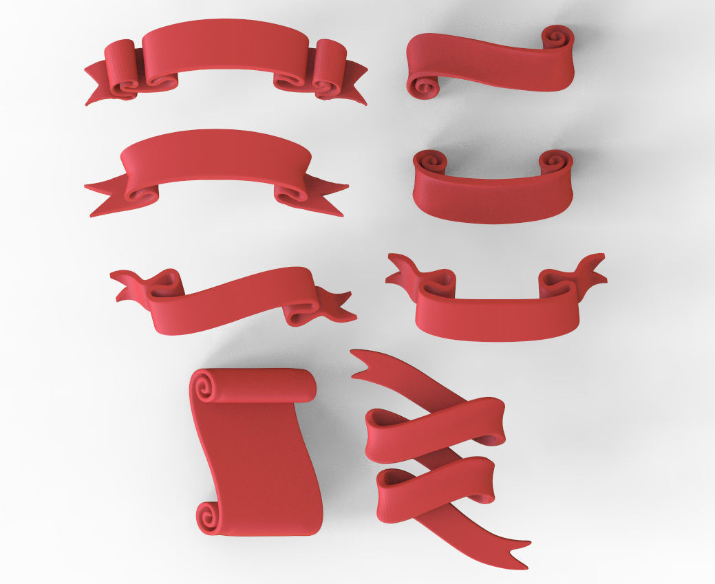 ribbons 3D print model_6