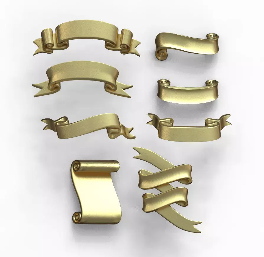 ribbons 3D print model_0