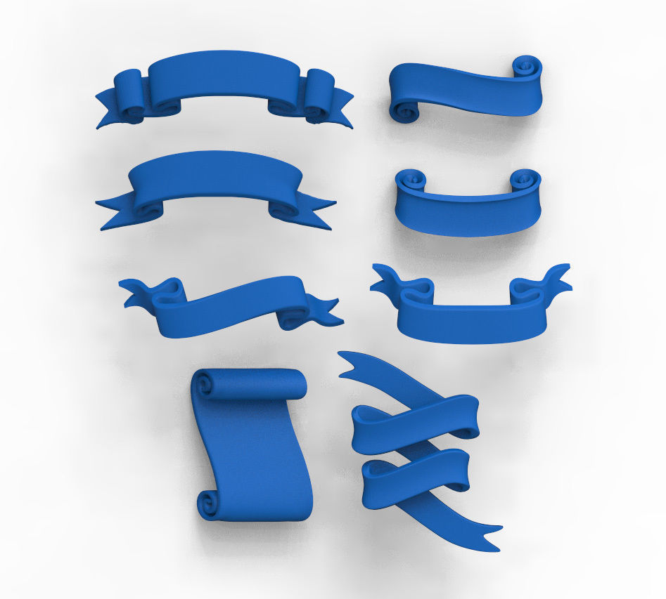 ribbons 3D print model_2