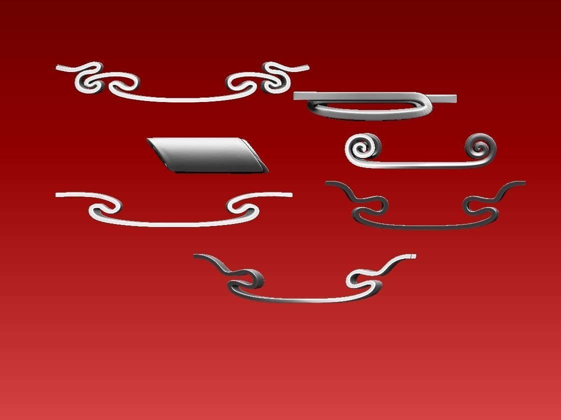 ribbons 3D print model_13