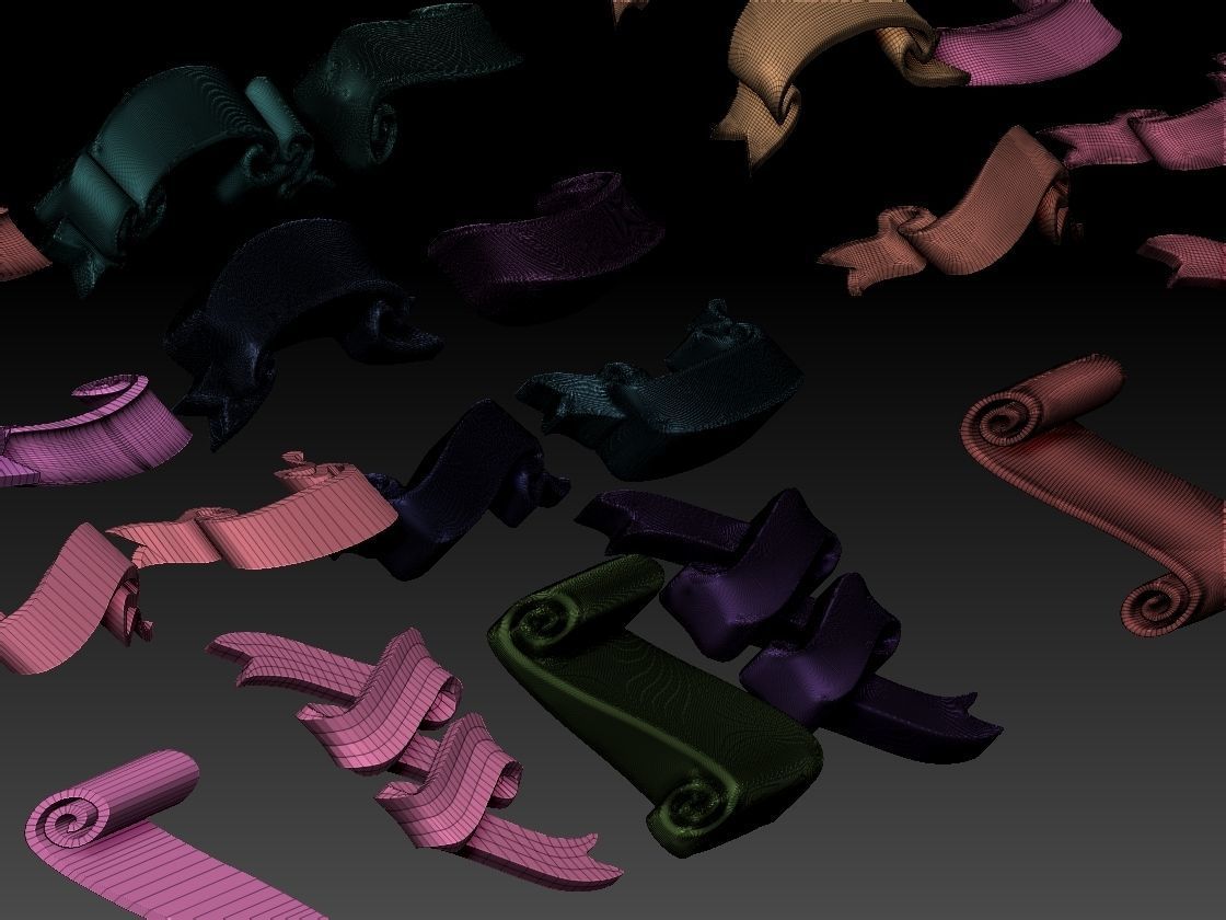 ribbons 3D print model_10