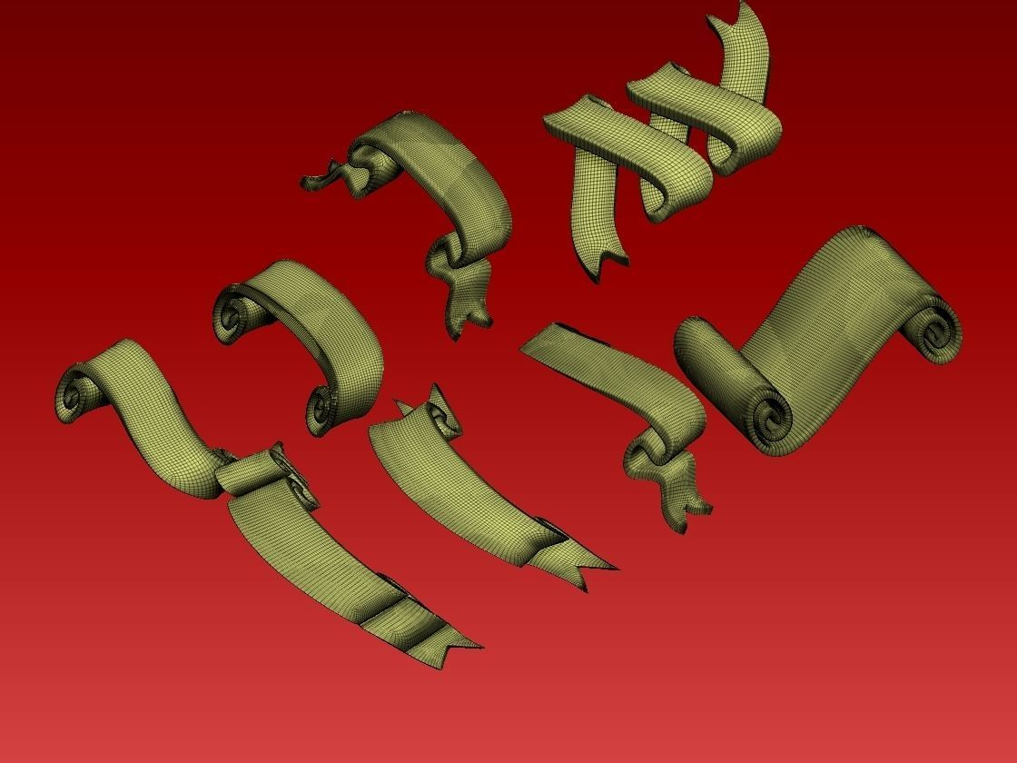 ribbons 3D print model_14