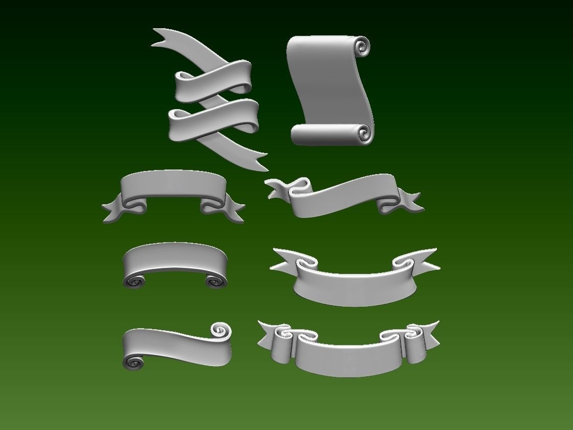 ribbons 3D print model_3