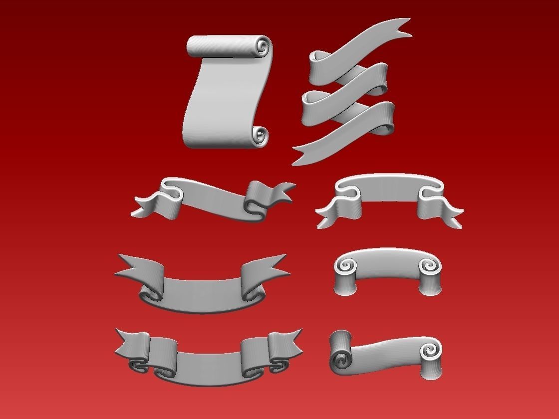 ribbons 3D print model_5