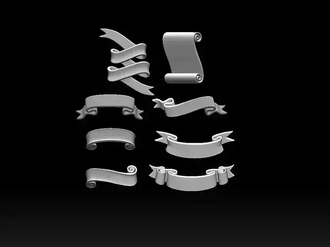 ribbons 3D model