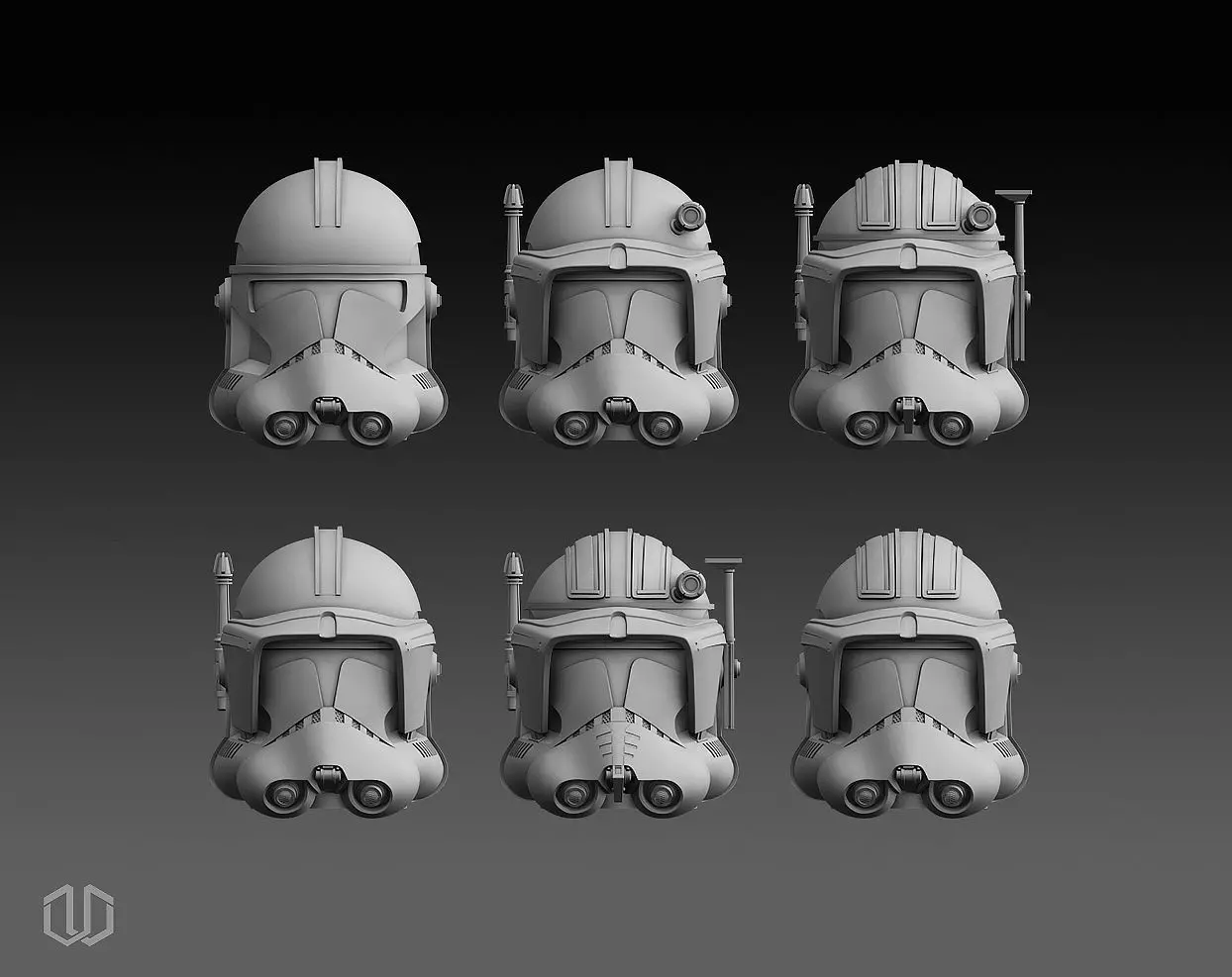 Star Wars clone trooper phase 2 helmets 3D print model_0