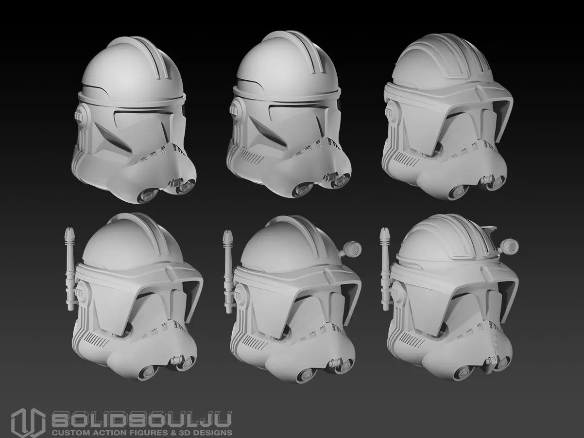 Star Wars clone trooper phase 2 helmets 3D print model_8