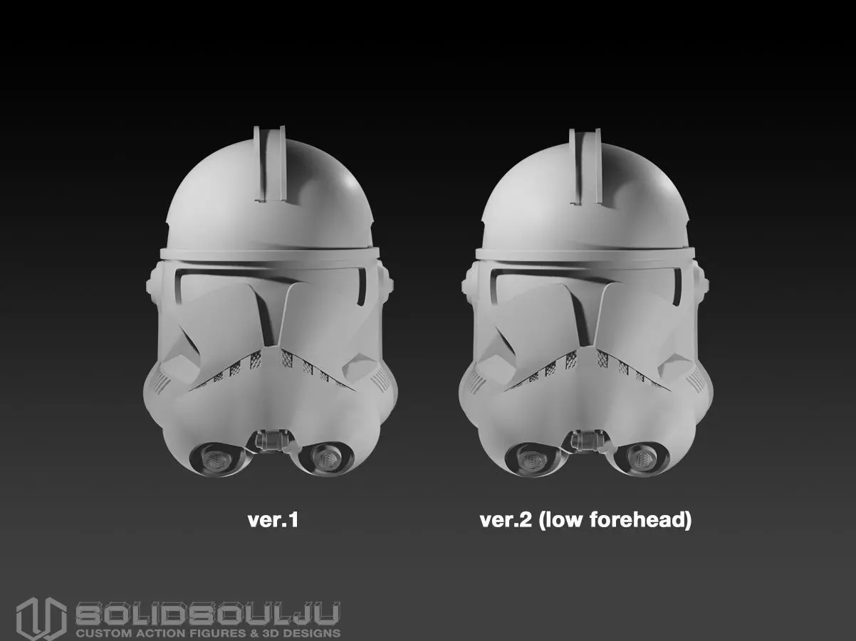Star Wars clone trooper phase 2 helmets 3D print model_2