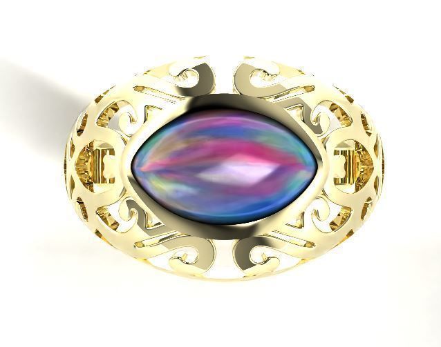 Eye Ring 3D print model_1