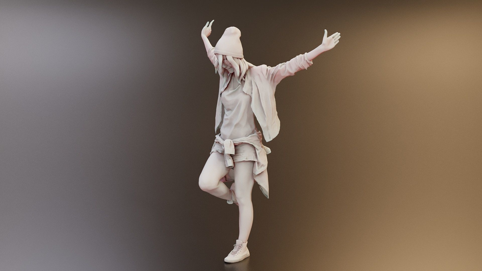Realistic and Detailed 3D Model of a Young Woman 3D model_1