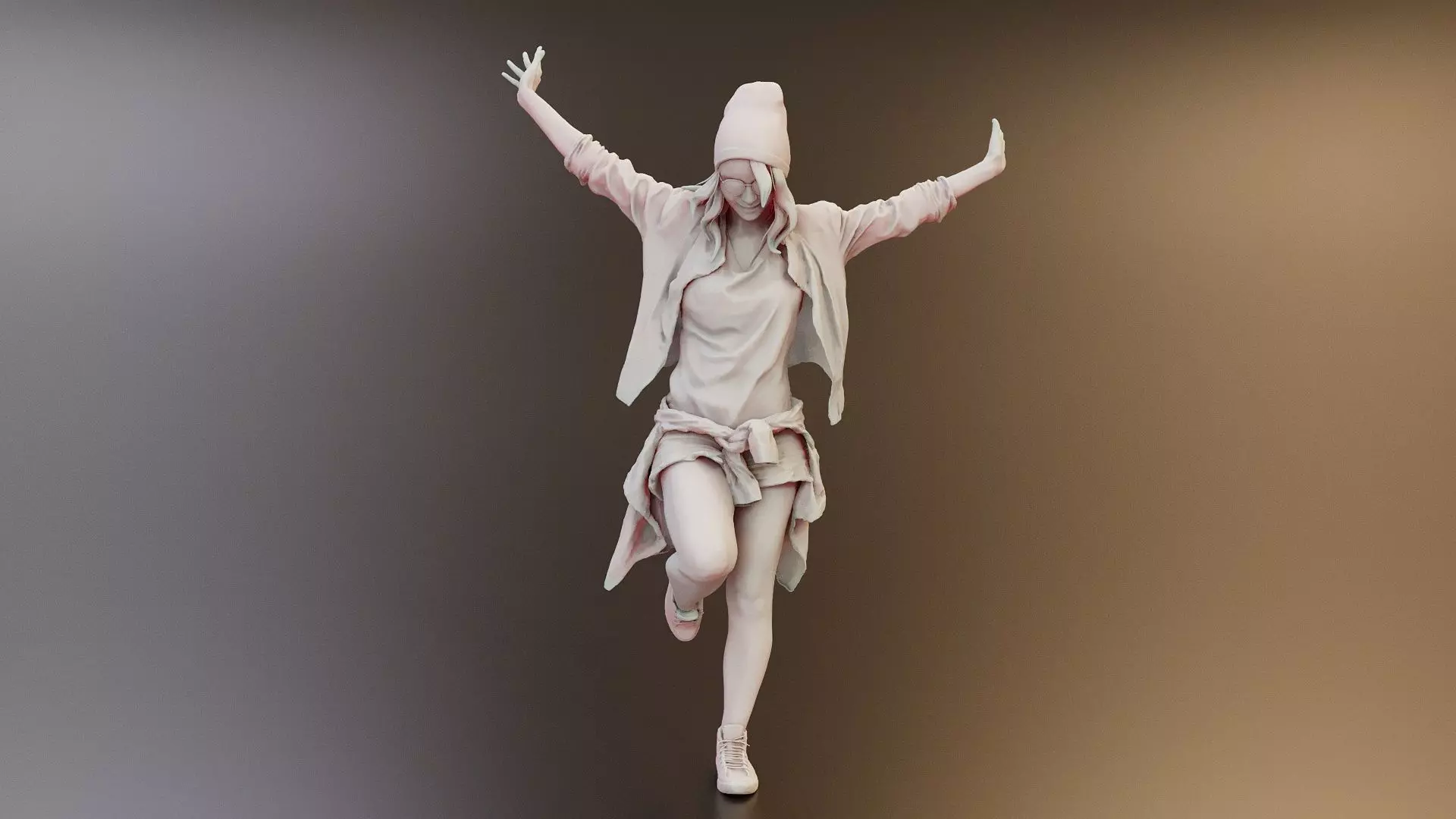 Realistic and Detailed 3D Model of a Young Woman 3D model_0
