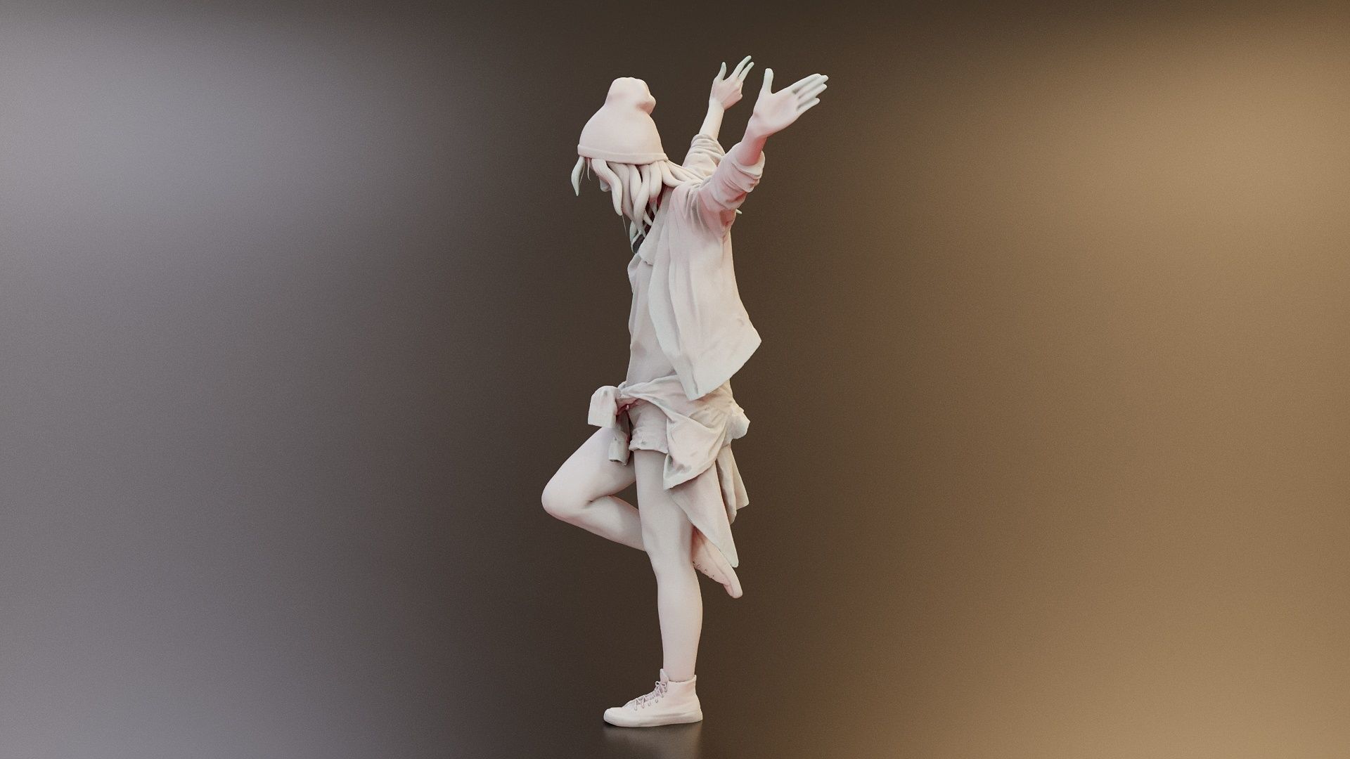 Realistic and Detailed 3D Model of a Young Woman 3D model_2