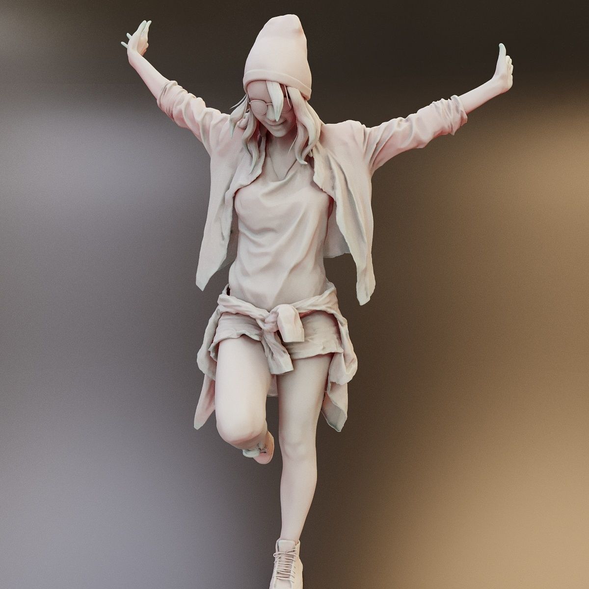 Realistic and Detailed 3D Model of a Young Woman 3D model_6
