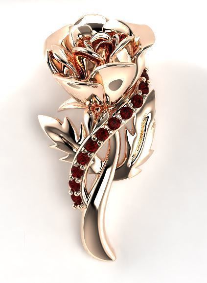 Rose Pendant 3D print model_2