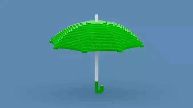 Voxel Green Umbrella