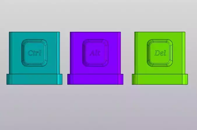 Ctrl Alt Del Planters 3D print model