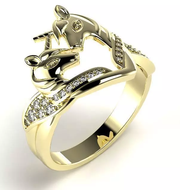 Unicorn Ring 3D print model_0