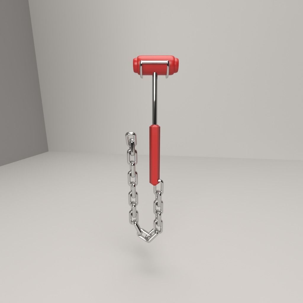 First aid hammer 3D model_2