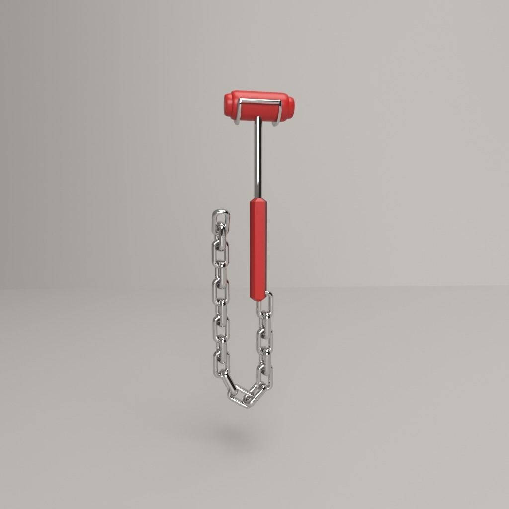 First aid hammer 3D model_3