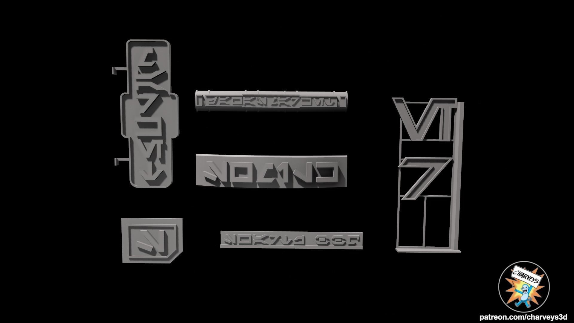 Star Wars Daiyu Street Signs for action figures 3D print model_6