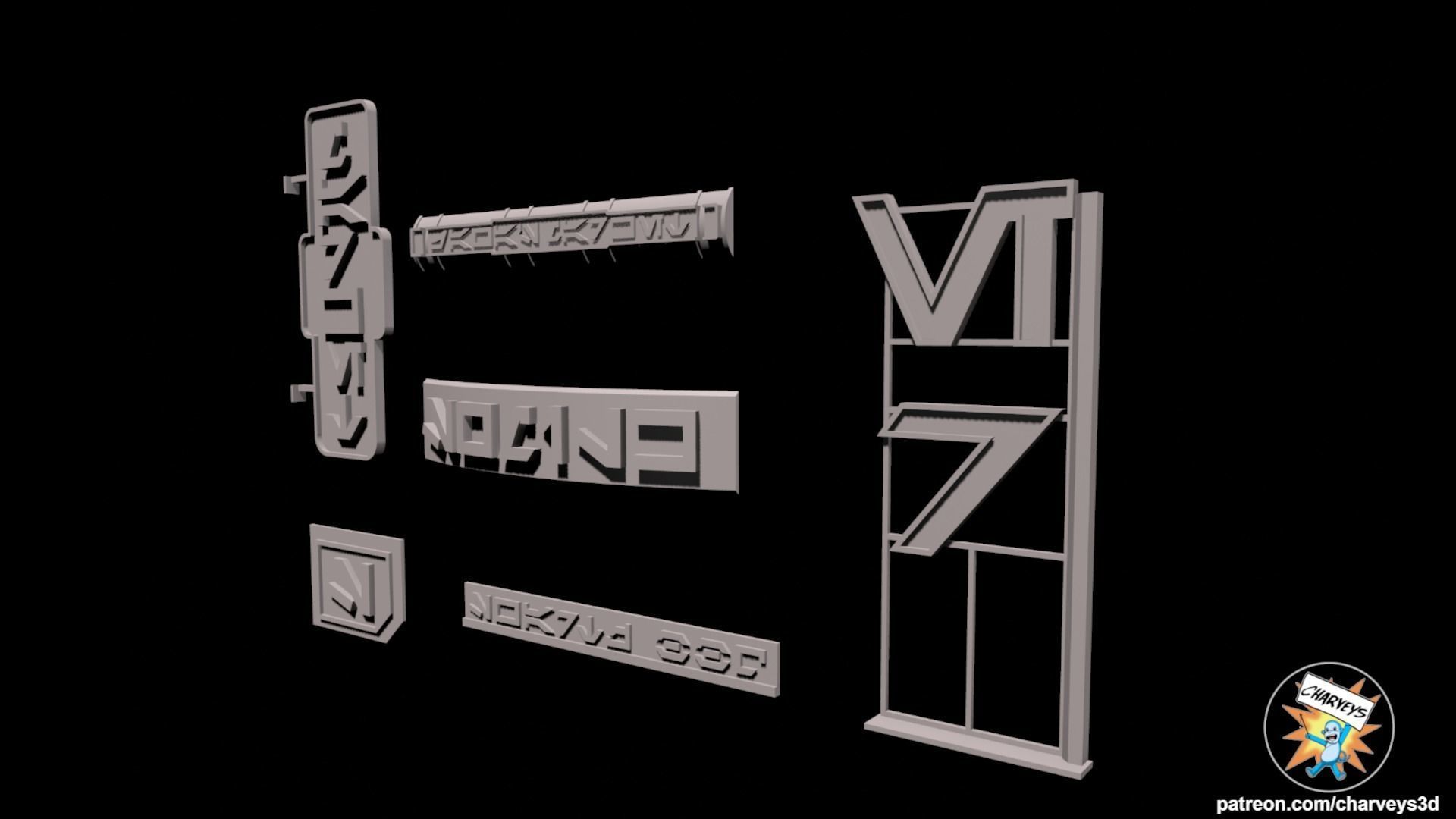 Star Wars Daiyu Street Signs for action figures 3D print model_8