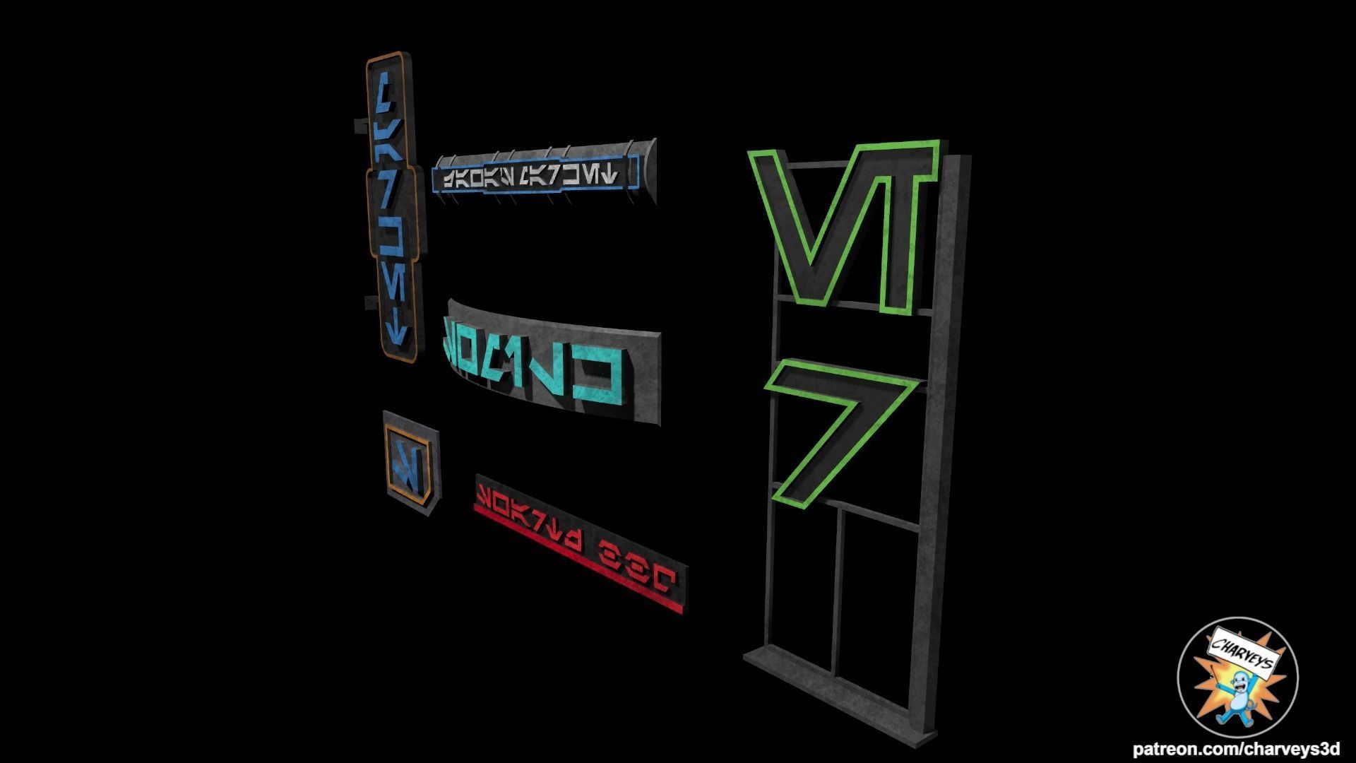 Star Wars Daiyu Street Signs for action figures 3D print model_1