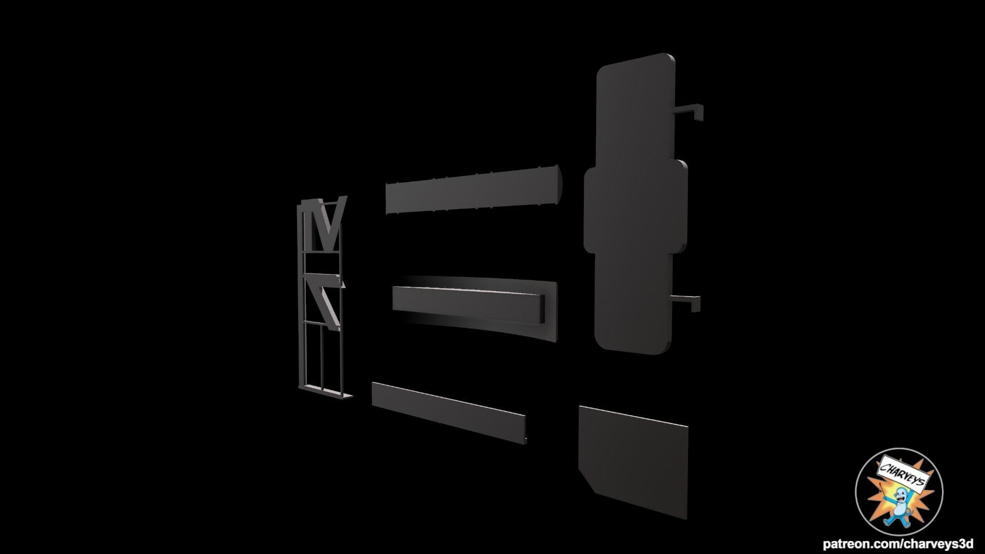 Star Wars Daiyu Street Signs for action figures 3D print model_9