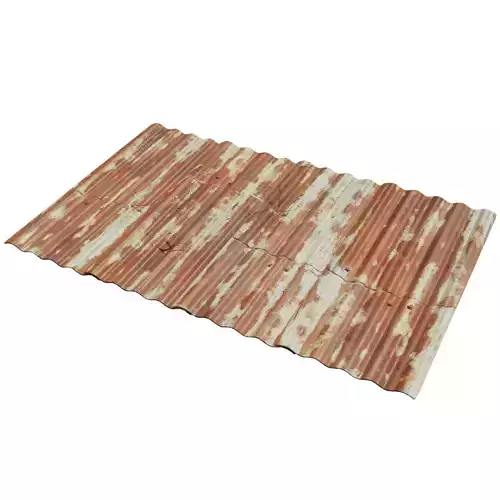 Rusted Ceiling Panels and Support Beams