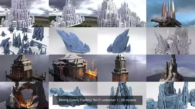 Mining Colony Fantasy Sci-Fi collection 1 