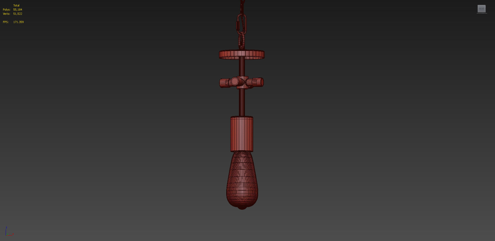 1-Light Globe Pendant By Casamotion 3D model_9