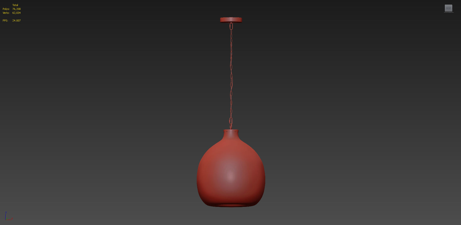 1-Light Globe Pendant By Casamotion 3D model_11