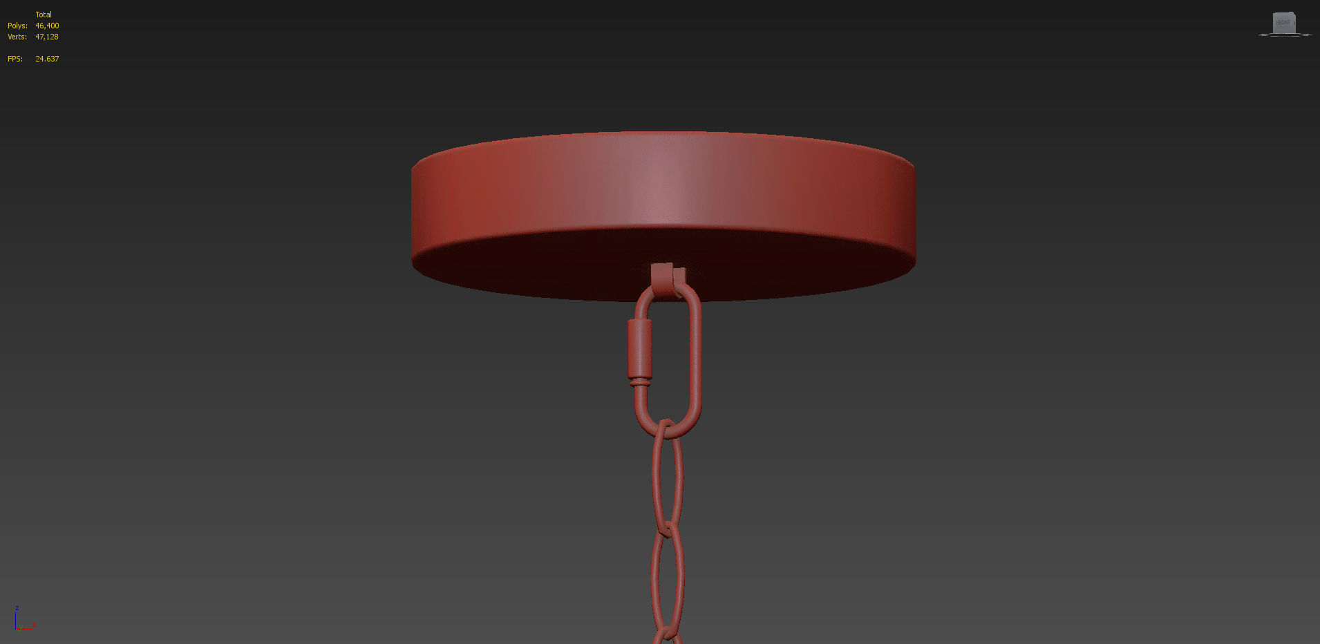 1-Light Globe Pendant By Casamotion 3D model_3