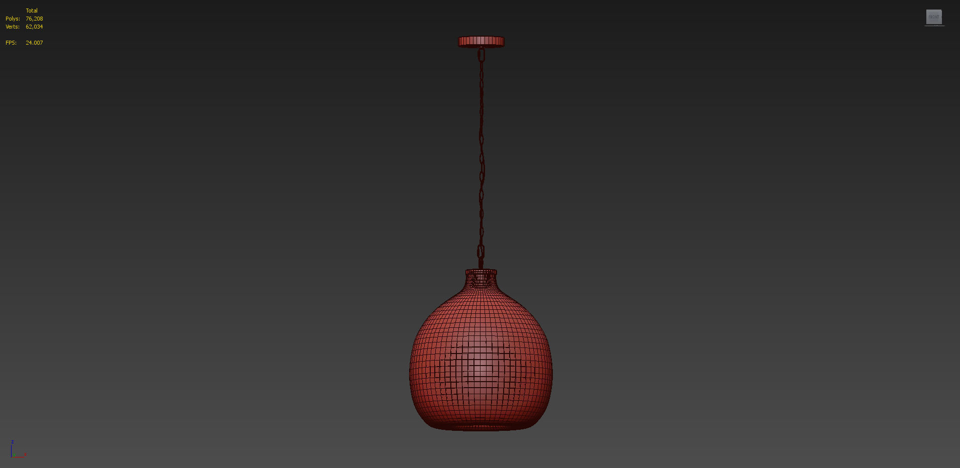 1-Light Globe Pendant By Casamotion 3D model_10