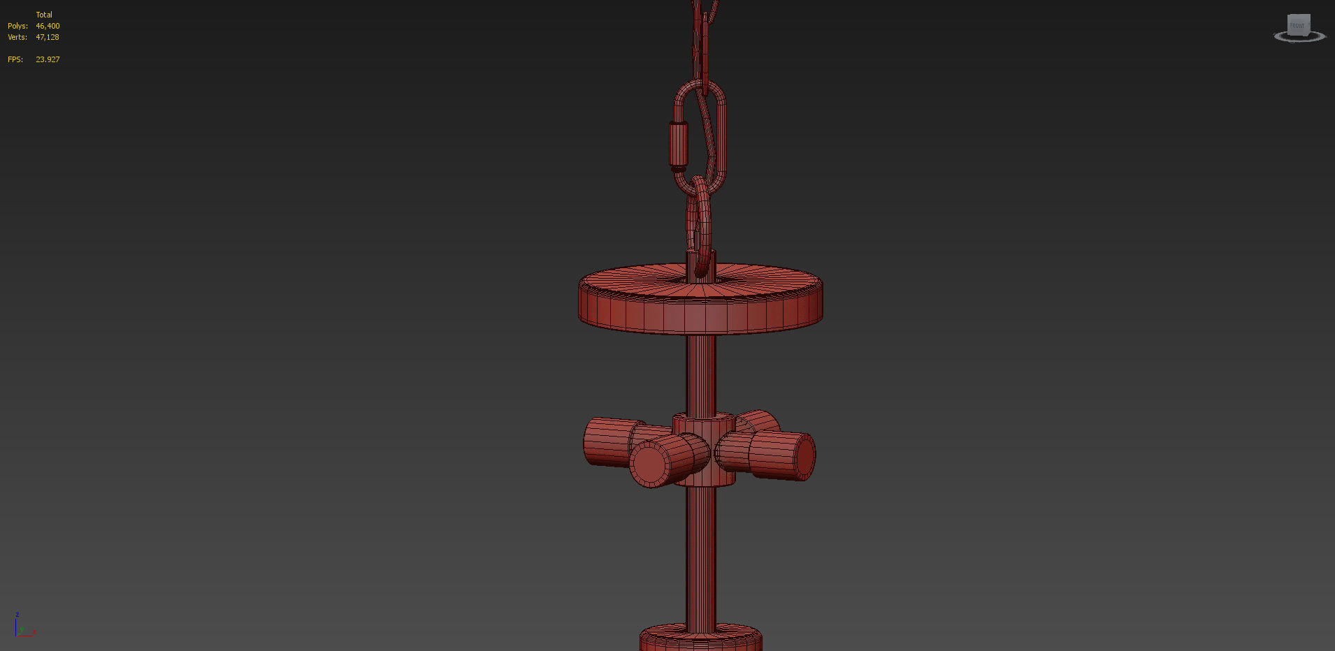 1-Light Globe Pendant By Casamotion 3D model_5