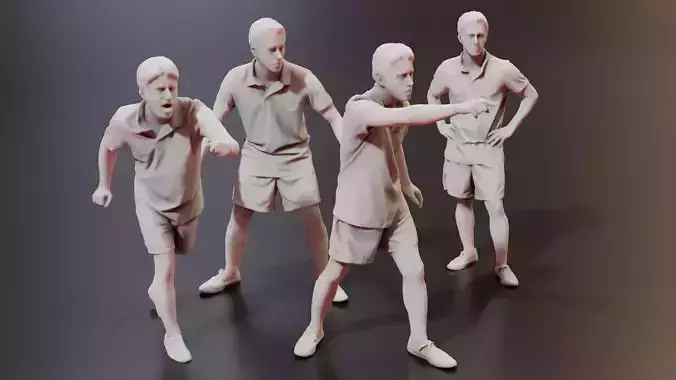 Realistic Soccer Players 3D - Detailed and Render-Ready 3D model