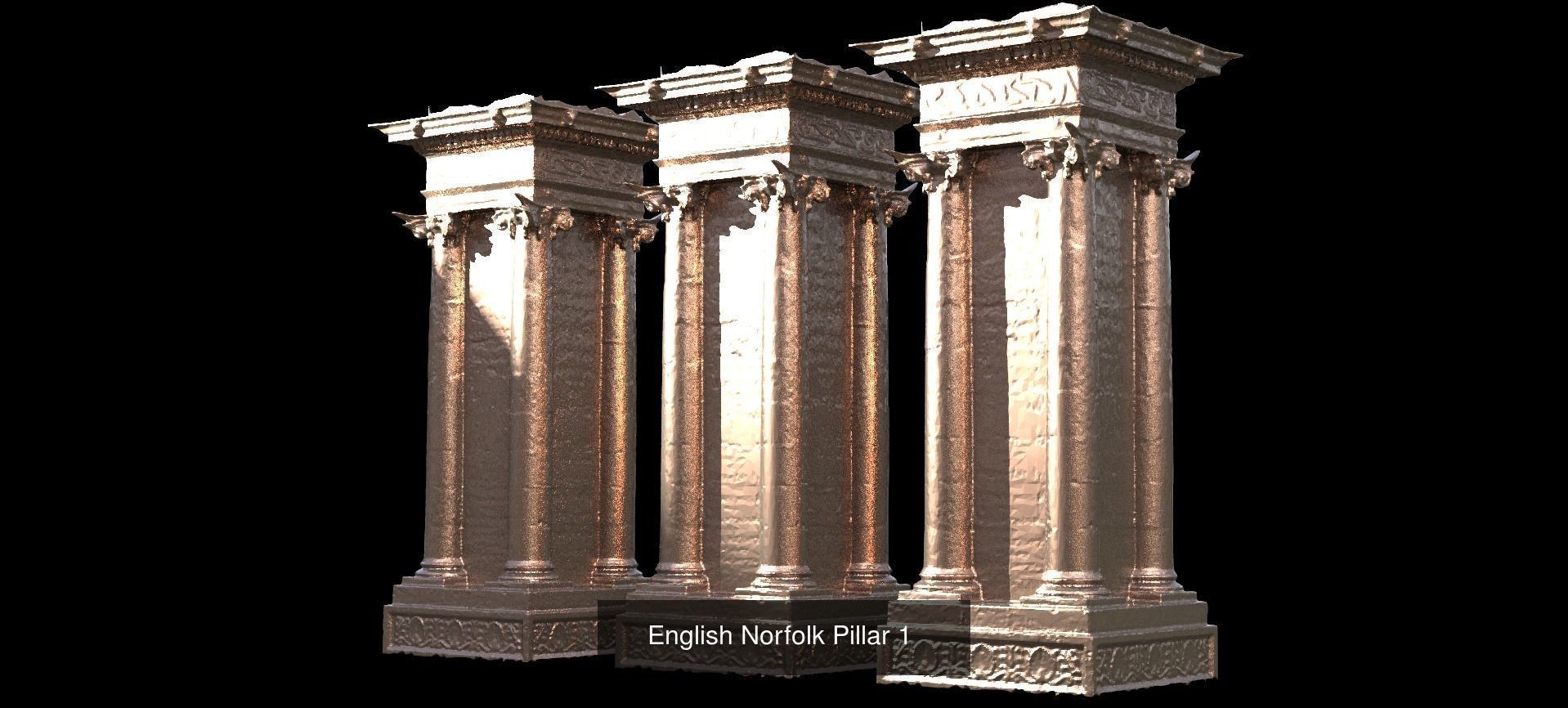 Fantasy English City architecture 1 3D Model Collection_29