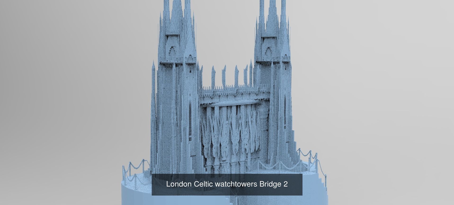 Fantasy English City architecture 1 3D Model Collection_23