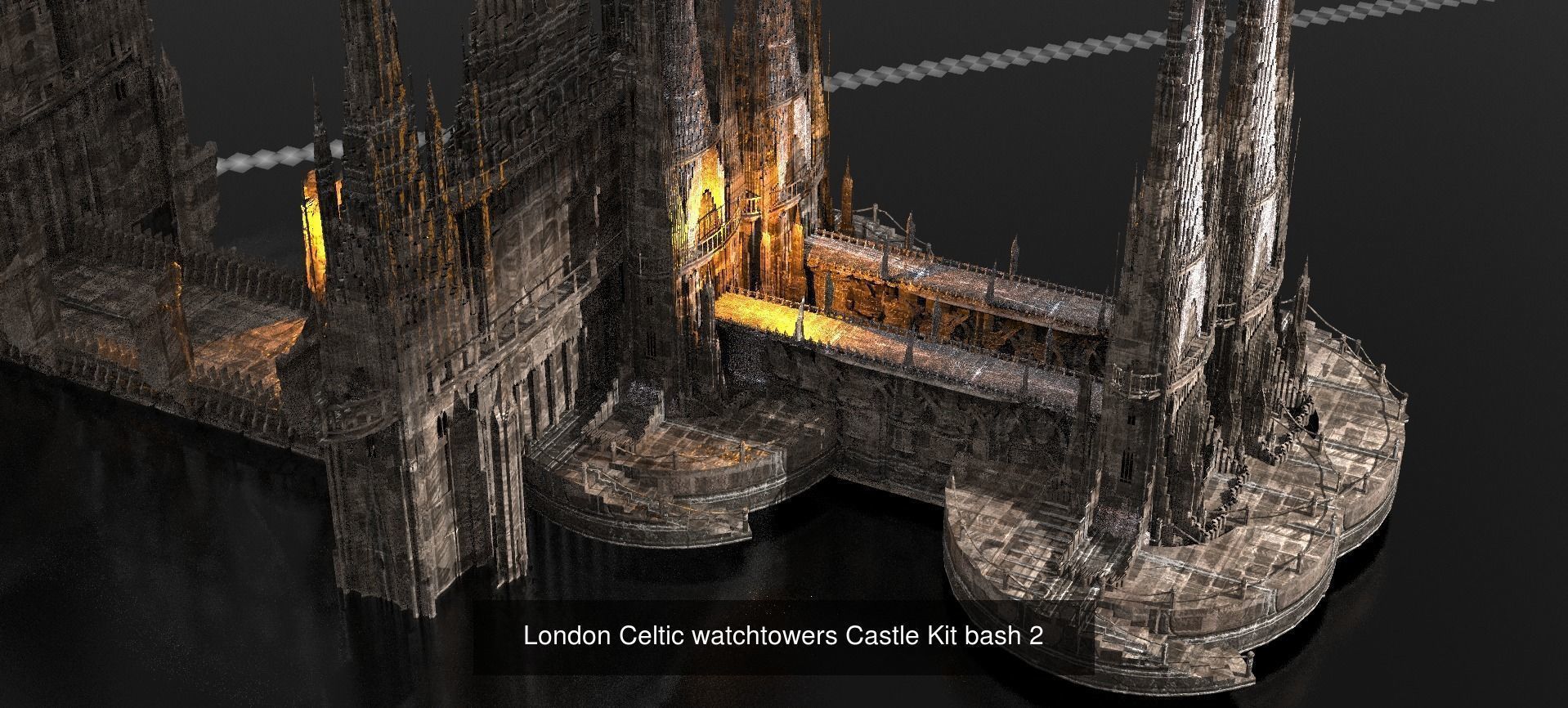 Fantasy English City architecture 1 3D Model Collection_25